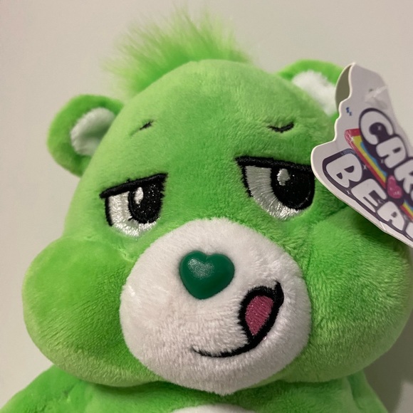 Care Bears Plush Good Luck Bear Green Glitter Shamrock Stuffed Animal Toy 9 inch - Picture 6 of 11